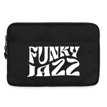Musique jazz funky Typographie audacieuse - Sacoche pour ordinateur portable 13 pouces - noir - Devant