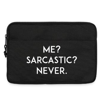 Ich? Sarkastisch? Niemals - Laptoptasche 13" - Schwarz - Vorne