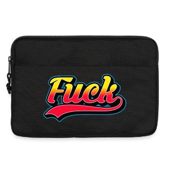 Logo rétro F Word - Sacoche pour ordinateur portable 13 pouces - noir - Devant