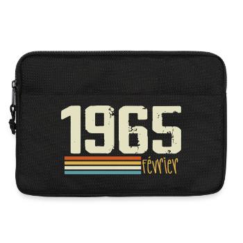 Février 1965 - Février 1965 Anniversaire 1965 - Sacoche pour ordinateur portable 13 pouces - noir - Devant
