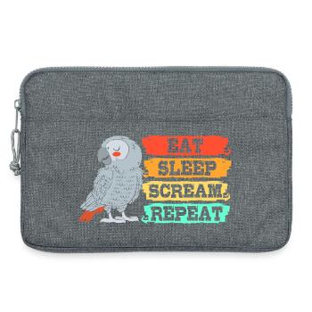 Papagei Grau - Laptoptasche 13" - Grau meliert - Vorne