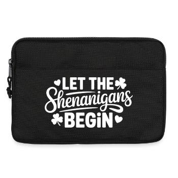 Spielereien beginnen: Verspieltes Phrase-Tee - Laptoptasche 13" - Schwarz - Vorne