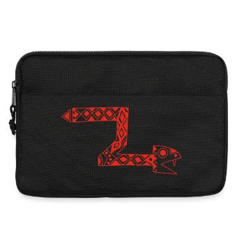 Rote Totem-Schlange - Laptoptasche 13" - Schwarz - Vorne