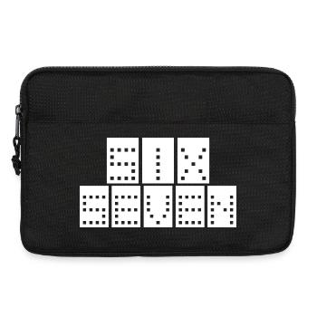 67 - Siebenundsechzig Zahl 67 Meme Sechs Sieben-Meme - Laptoptasche 13" - Schwarz - Vorne