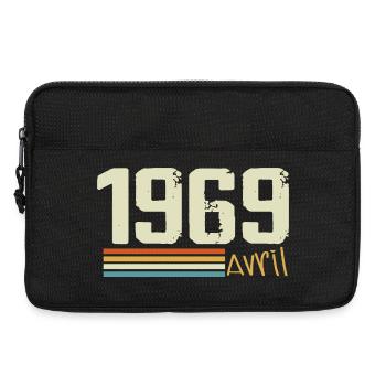 Né en avril 1969 - Sacoche pour ordinateur portable 13 pouces - noir - Devant