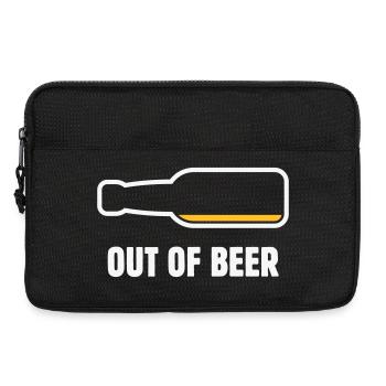 Out Of Beer (Bier / Bierchen / Biertrinker NEG 2C) - Laptoptasche 13" - Schwarz - Vorne