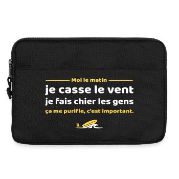 Je casse le vent je fais chier les gens, Brice - Sacoche pour ordinateur portable 13 pouces - noir - Devant