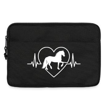 Horse Shirt, Friesian Horse Friesland - Laptop bag 13" - black - Front