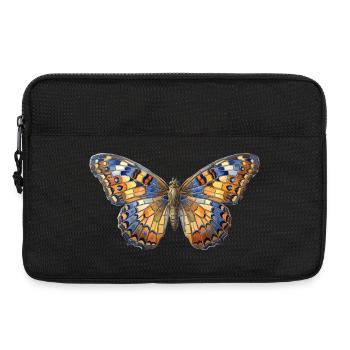 Schmetterling Mosaik - Kunst Geschenk - Laptoptasche 13" - Schwarz - Vorne