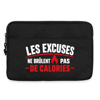Excuses Ne Brûlent Pas Calories - Sacoche pour ordinateur portable 13 pouces - noir - Devant