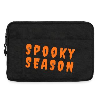 Spooky Season – Pumpkin Orange Typography - Laptoptasche 13" - Schwarz - Vorne