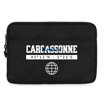 Carca ssone Frankreich Koordinaten Globus - Laptoptasche 13" - Schwarz - Vorne