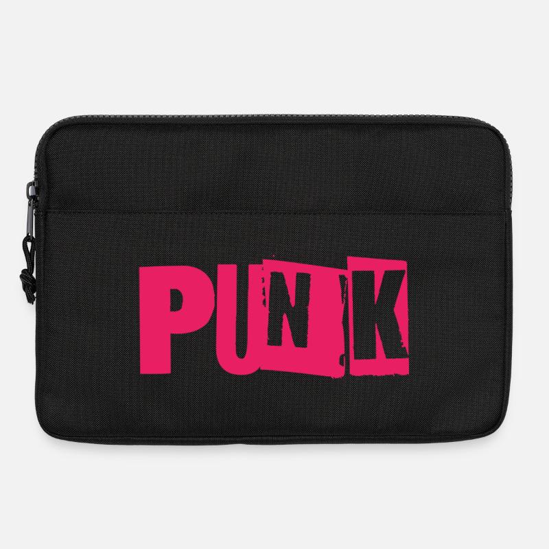 Punk Glitch Typo Neon - Laptop bag 13" - black