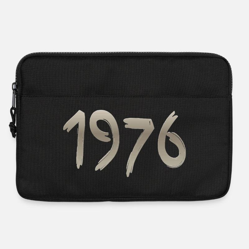 Year 1976 with a handmade stroke - Laptop bag 13" - black