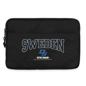 Motif bleu blason du streetwear suédois - Sacoche pour ordinateur portable 13 pouces - noir - Devant
