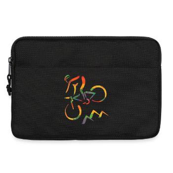 Farbiger Mountainbiker - Laptoptasche 13" - Schwarz - Vorne