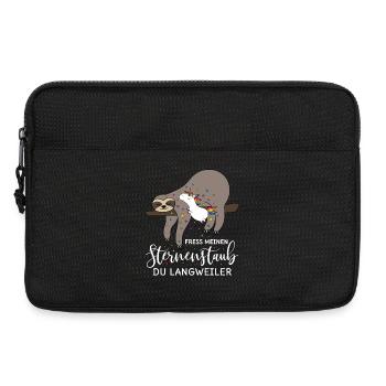 Sloth unicorn saying eat my stardust - Laptop bag 13" - black - Front