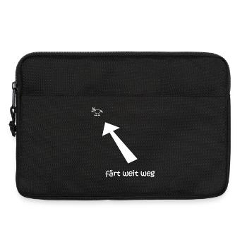 far away, dyes, funny horse T-shirt - Laptop bag 13" - black - Front
