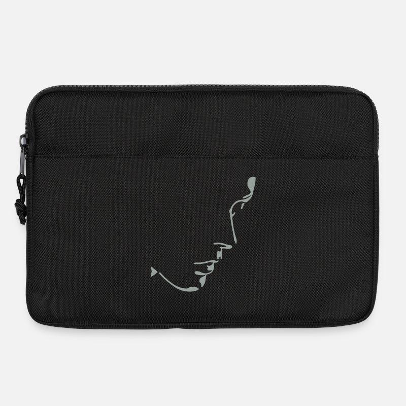 girl face, light and shadow - Laptoptasche 13" - Schwarz