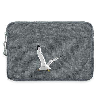 Möwe im Flug - Laptoptasche 13" - Grau meliert - Vorne