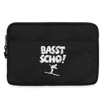 Basst Scho! Après-Ski Wintersport Skifahrer - Laptoptasche 13" - Schwarz - Vorne