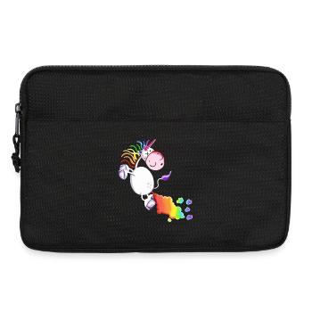 Einhorn lässt es krachen - Laptoptasche 13" - Schwarz - Vorne