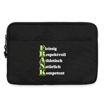 Frank , Vorname,Namensschild,Name,Fun Shirt (25) - Laptoptasche 13" - Schwarz - Vorne