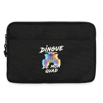 Quad: Crazy quad T-shirt, multi-coloured quad - Laptop bag 13" - black - Front
