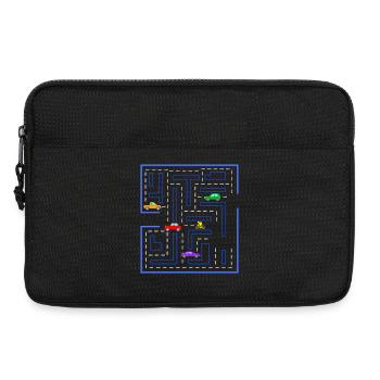 Course route, gamer, Gaming, racing bike, voitures - Sacoche pour ordinateur portable 13 pouces - noir - Devant