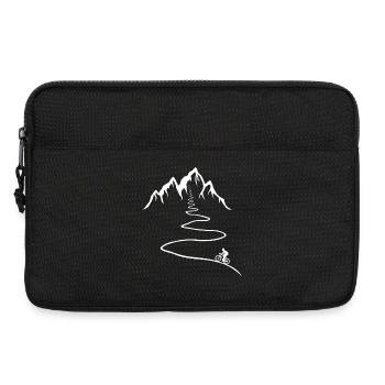 Vélo de route, Vélo, Montagne, Cycliste sur route, Route, Sentier - Sacoche pour ordinateur portable 13 pouces - noir - Devant