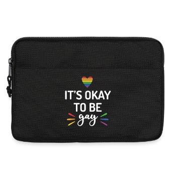 C’est normal d’être gay - Sacoche pour ordinateur portable 13 pouces - noir - Devant