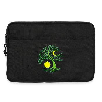 Arbre de vie soleil et lune - Sacoche pour ordinateur portable 13 pouces - noir - Devant