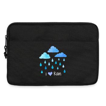 I love rain, raindrops, weather clouds, wet - Laptop bag 13" - black - Front
