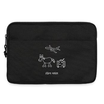 färt reist, Pferd, Reise, Urlaub, Flugzeug, reisen - Laptoptasche 13" - Schwarz - Vorne