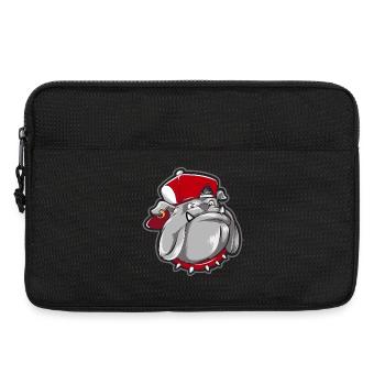Bulldog Mascot Street Grunge - Laptop bag 13" - black - Front