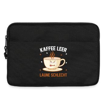 Kaffee leer Laune Schlecht - Laptoptasche 13" - Schwarz - Vorne