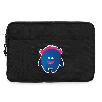 Monstre bleu mignon | Créature aux cheveux roses drôles - Sacoche pour ordinateur portable 13 pouces - noir - Devant