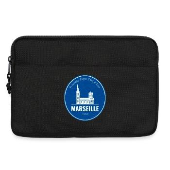 Marseille Blue City Logo - Laptop bag 13" - black - Front