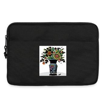 bunter Blumenstrauß - Laptoptasche 13" - Schwarz - Vorne