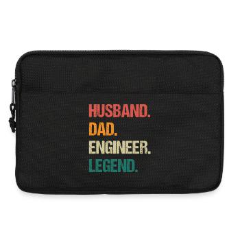 Husband Dad Engineer Legend Quote - Laptop bag 13" - black - Front