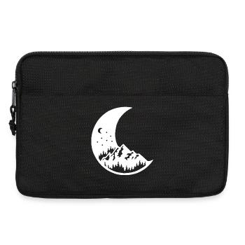 La lune et la montagne blanche - Sacoche pour ordinateur portable 13 pouces - noir - Devant