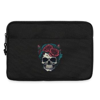 Skull with roses - Laptop bag 13" - black - Front