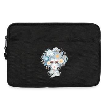 Meerjungfrau Porträt in kühlen Pastellfarben - Laptoptasche 13" - Schwarz - Vorne