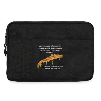 Fitness Studio oder Pizzeria - Pizza gewinnt immer - Laptoptasche 13" - Schwarz - Vorne