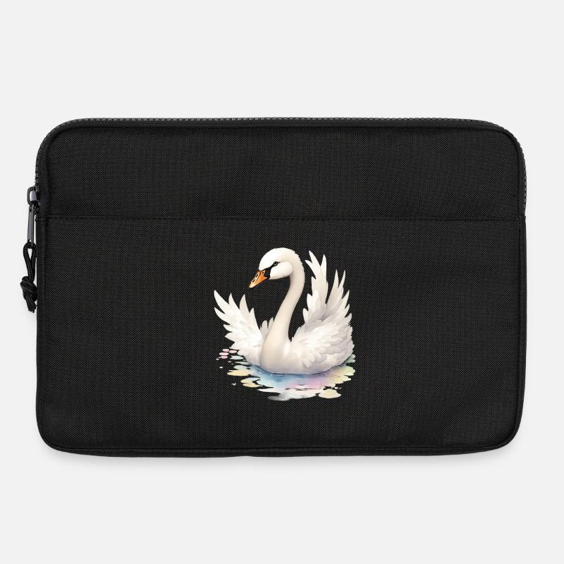 Schwan - Laptoptasche 13" - Schwarz