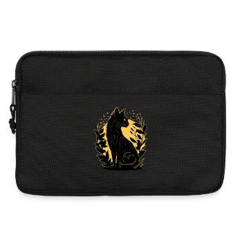 Katzen-Silhouette - Laptoptasche 13" - Schwarz - Vorne