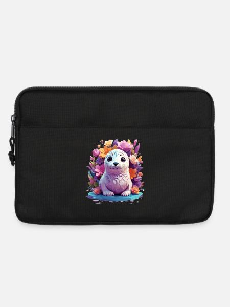 Süßer Seehund - Laptoptasche 13" - Schwarz