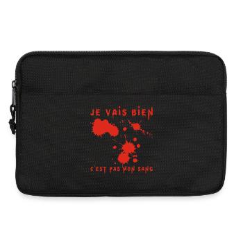 Je vais bien - Sacoche pour ordinateur portable 13 pouces - noir - Devant