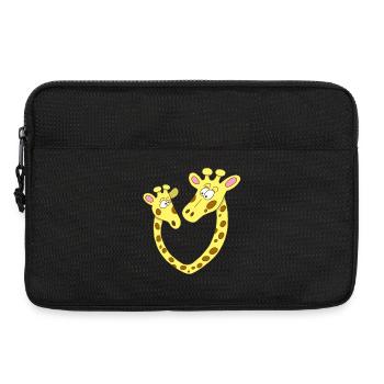 Coeur de girafe - Sacoche pour ordinateur portable 13 pouces - noir - Devant