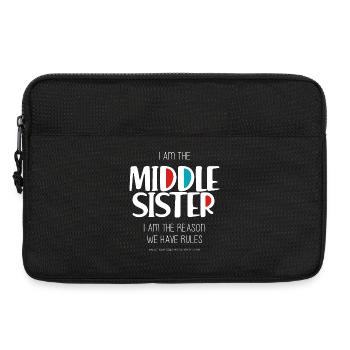 Mittlere Schwester - Laptoptasche 13" - Schwarz - Vorne